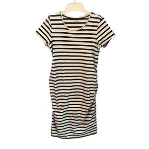 Old Navy Maternity Fitted White Black Dress Size Large